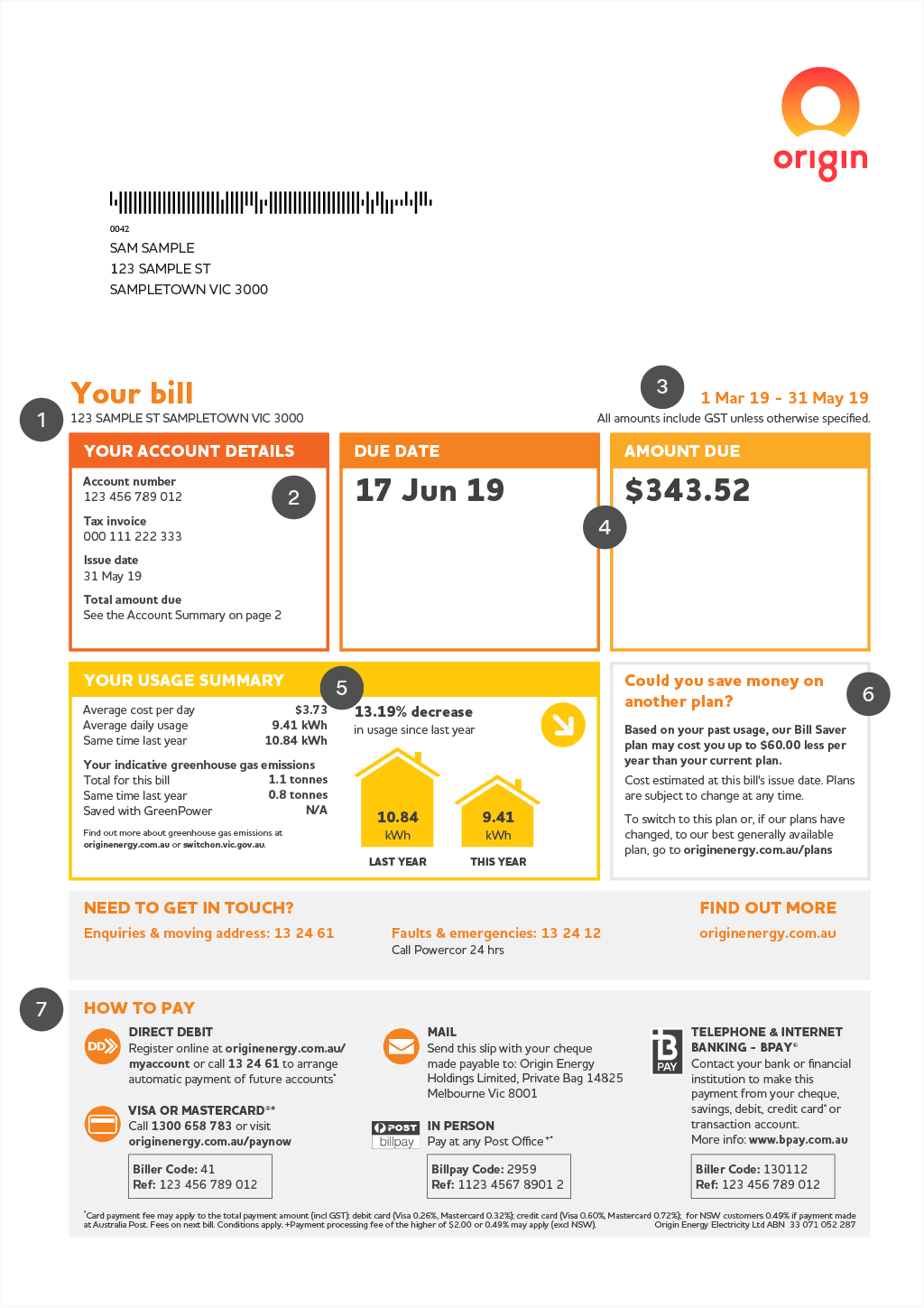 Page 1 of VIC bill