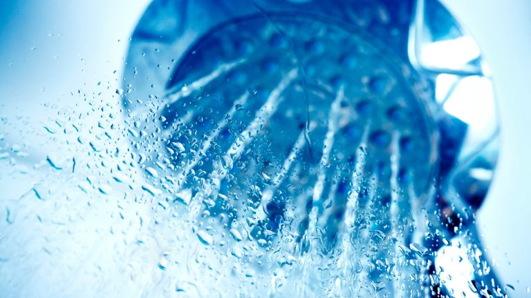 hot water showerhead tall
